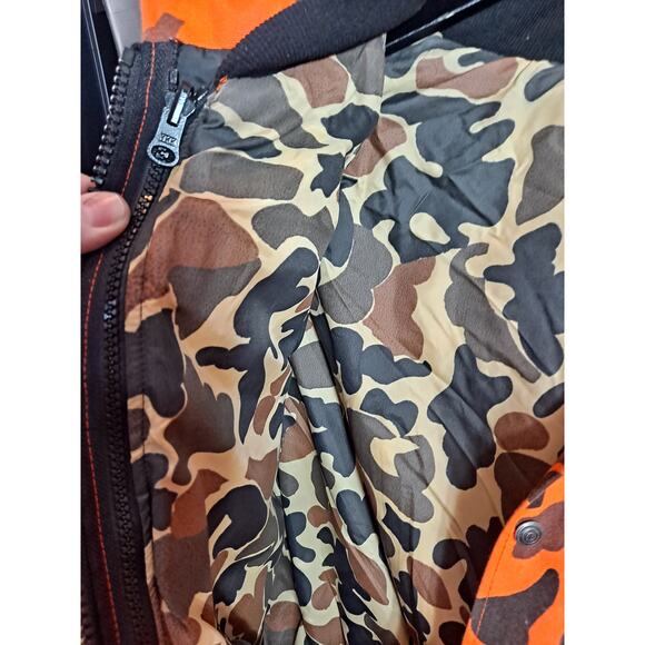 10x Men's Orange Camo Hooded Gore-Tex Full Zip Reversible Hunting Jacket Size M - Picture 9 of 16